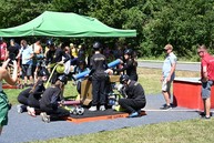Zväčšiť fotografiu - Malí hasiči, dožinky aj dychovka