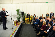 Malý formát vlády sr po prvýkrát zasadol v trenčianskom kraji, slávnostne poklepaný bol aj základný kameň hokejovej akadémie - 20191011_TSK_Pellegrini_010w