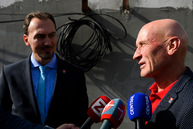 Malý formát vlády sr po prvýkrát zasadol v trenčianskom kraji, slávnostne poklepaný bol aj základný kameň hokejovej akadémie - 20191011_TSK_Pellegrini_088w