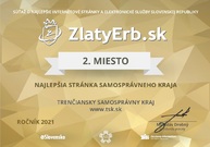 Zväčšiť fotografiu - Na web trenčianskej župy kliklo v roku 2021 viac ako 860 tisíc ľudí - zlaty erb 2021