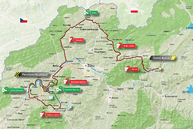 Zväčšiť fotografiu - Okolo slovenska cez trenčiansky kraj - zdroj www.cycling-info.sk 3-etapa-mapa
