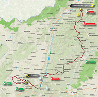 Zväčšiť fotografiu - Okolo slovenska cez trenčiansky kraj - zdroj www.cycling-info.sk 4-etapa-mapa