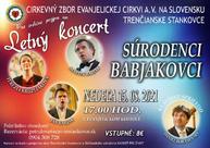 Zväčšiť fotografiu - Ostratický park opäť rozozvučala dychová hudba, kostol v trenčianskych stankovciach operný spev - plagat letny koncert