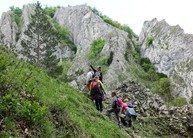 Zväčšiť fotografiu - Počas terénnej botanickej exkurzie spoznávali viaceré biotopy - Spoznávame dealpínske a skalné spoločenstvá
