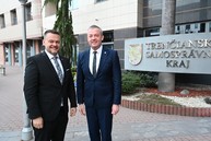 Zväčšiť fotografiu - S ministrom o výstavbe rozhľadne i prioritných župných projektoch