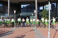 Štvrtý ročník projektu do práce na bicykli otvoril na trenčianskej župe národný cyklokoordinátor, predstavili aj nové cyklodresy zelenej župy - IMG_9487
