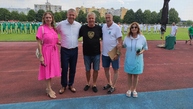 Zväčšiť fotografiu - V kraji pribudol ďalší defibrilátor, novomestskí futbalisti oslávili sto rokov fungovania - IMG_20220723_140122