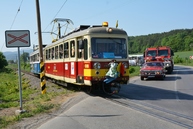 V sobotu na koľaje vyrazí trenčianskoteplická historická električka, spoločnosť jej budú robiť aj hasičské veterány - DSC_7177