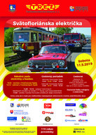 V sobotu na koľaje vyrazí trenčianskoteplická historická električka, spoločnosť jej budú robiť aj hasičské veterány - svatoflorianska_plagat_2019