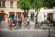 Zväčšiť fotografiu - Káčer bicykloval aj po najobľúbenejšej župnej cyklotrase - TSK_Káčer na bicykli_mini-11