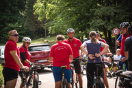 Zväčšiť fotografiu - Káčer bicykloval aj po najobľúbenejšej župnej cyklotrase - TSK_Káčer na bicykli_mini-42