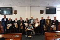 Zväčšiť fotografiu - Na župnom úrade vyzdvihli dôležitosť protifašistického odboja - DSC_9095