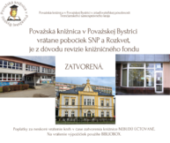 Zväčšiť fotografiu - Považská knižnica je dočasne uzatvorená - Plagat