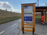 Zväčšiť fotografiu - Novú cyklotrasu lemujú infopanely - 20210407_144914