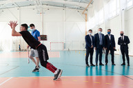Zväčšiť fotografiu - Súčasťou hokejovej akadémie v trenčíne sa stalo ďalších 15 mladých talentov - 20200519_TSK_minister_Grohling_001_084w