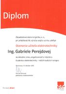 Ocenená učiteľka elektrotechniky - Perejdova diplom