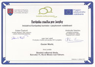 Ocenenie - európska značka pre jazyky 2012 - Ocenenie resize