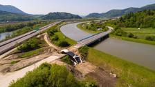 Novovybudovaný cyklistický tunel aj príprava na lávku