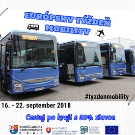 Celý budúci týždeň bude verejnosť v kraji cestovať modrými autobusmi za polovičnú cenu 