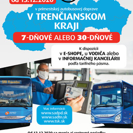 Župa spúšťa časové lístky v prímestskej autobusovej doprave