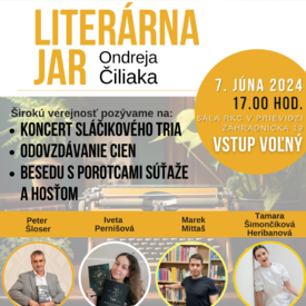 Šloser, Heribanová, Pernišová a sláčiky na vyhodnotení Literárnej jari 2024