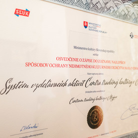 Za ochranu a popularizáciu tradičného získali významný certifikát