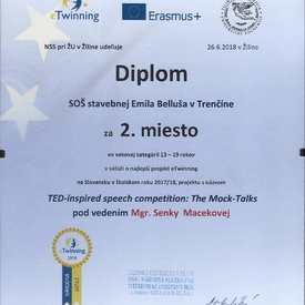 Žiaci zo SOŠ stavebnej Emila Belluša úspešní aj na úrovni európskych projektov 