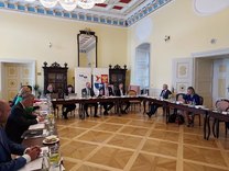 Vystúpenie trenčianskeho župana Jaroslava Bašku po rokovaní Zhromaždenia SK8 v Považskej Bystrici