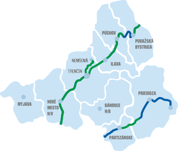 tsk vybudoval 90 km cyklotras na vážskej cyklomagistrále a takmer 15 km na hornej Nitre