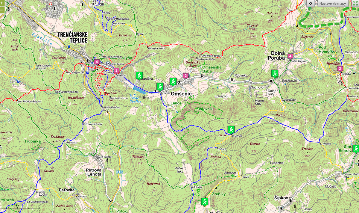 turisticke chodniky mapa