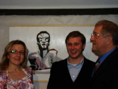 Michal Korman, B. Balková, zástupkyňa TSK v Bruseli, P. Baco