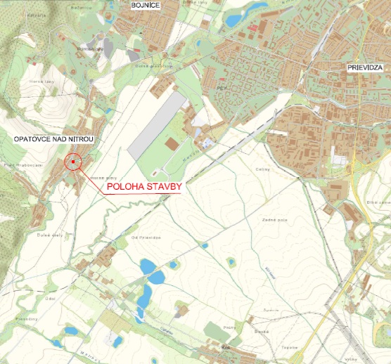 mapka rekonštrukcie mosta cez rieku Nitra