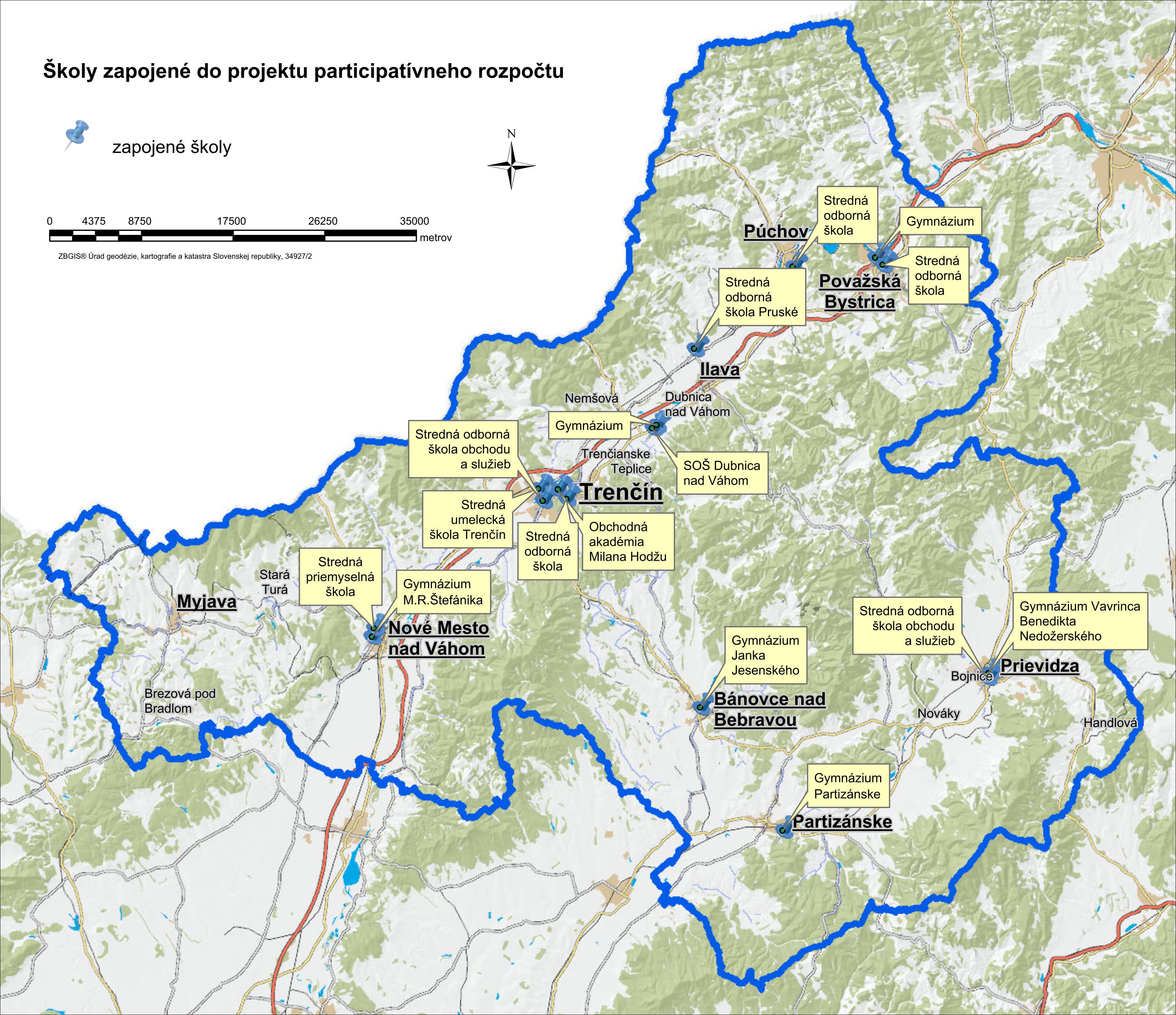 mapa sš participatívny rozpočet