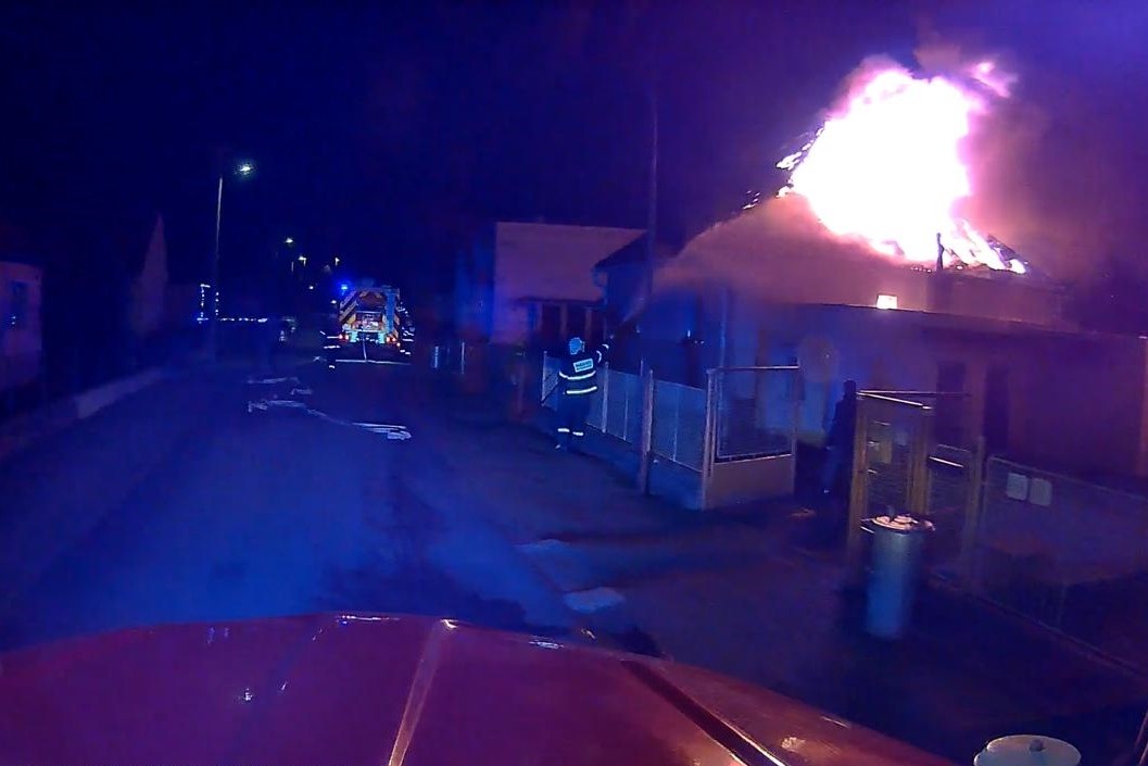 Bystričany - Požiar rodinného domu v Chalmovej